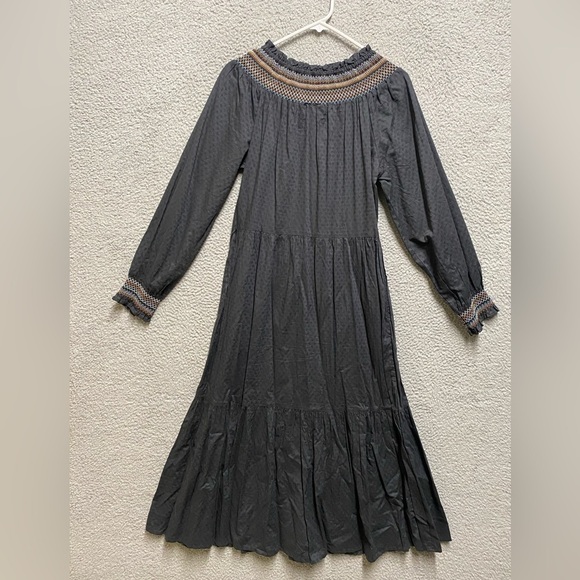Women's Balloon Long Sleeve Tiered Dress Pockets Universal Thread Gray XS New - Picture 2 of 8